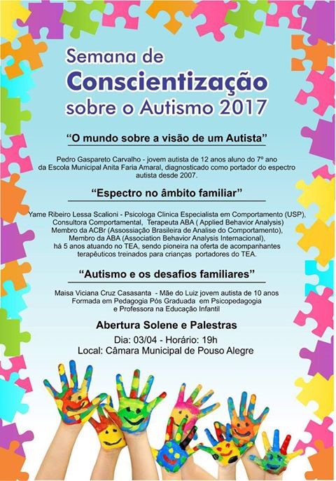 Participe da Semana de Conscientização sobre o Autismo 2017