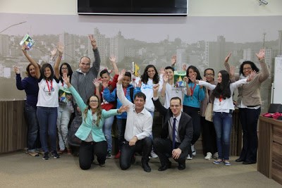 Participantes em confraternização ao fim do primeiro dia 