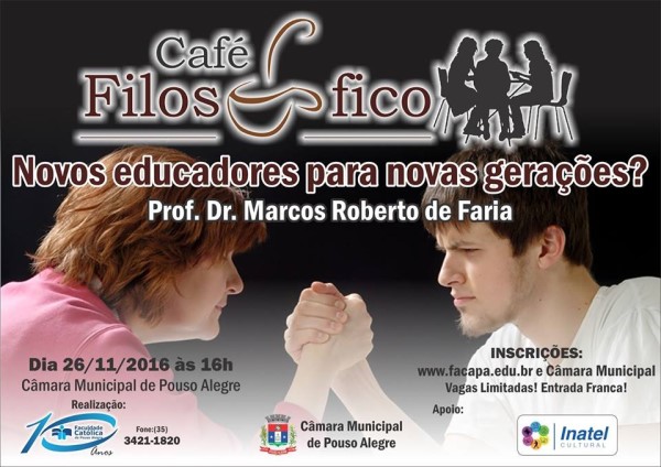 Participe de mais uma edição do Café Filosófico